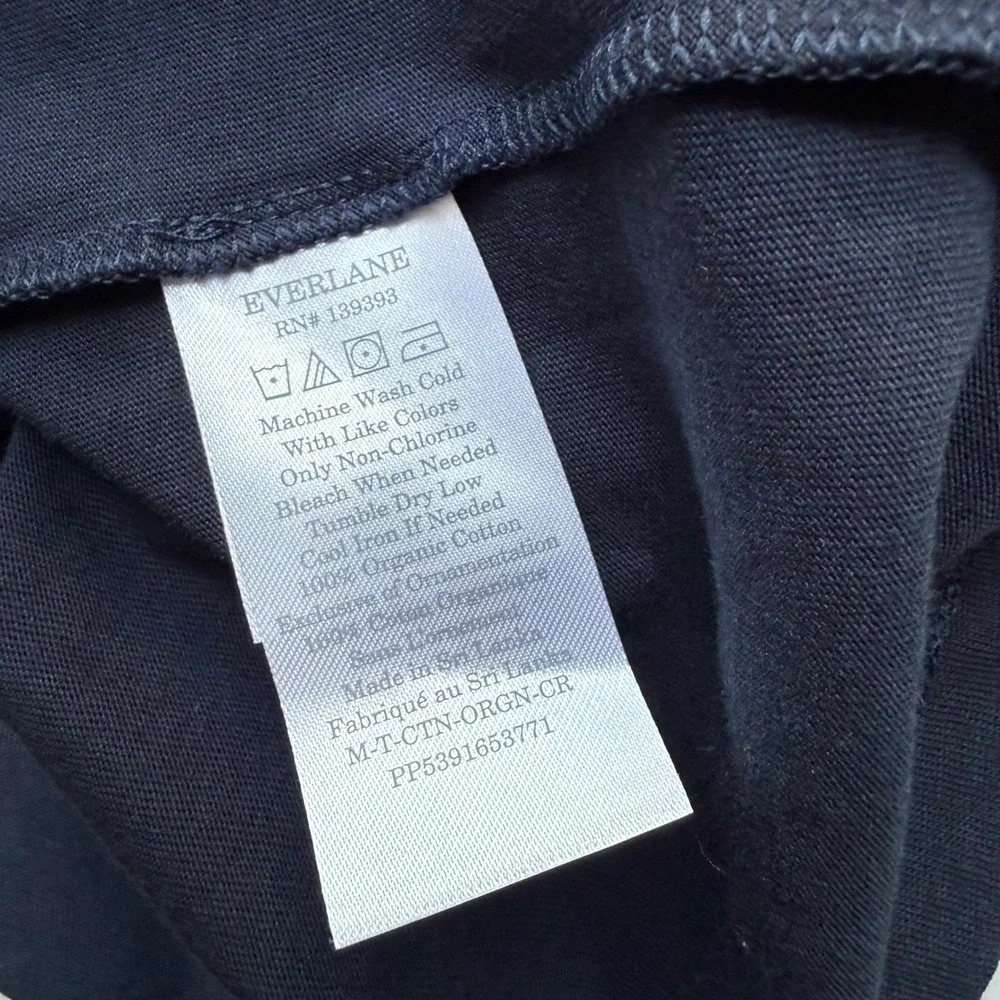 NWT Everlane Mens Organic Cotton Crew Uniform T-Shirt Navy Blue Size L - Picture 9 of 10